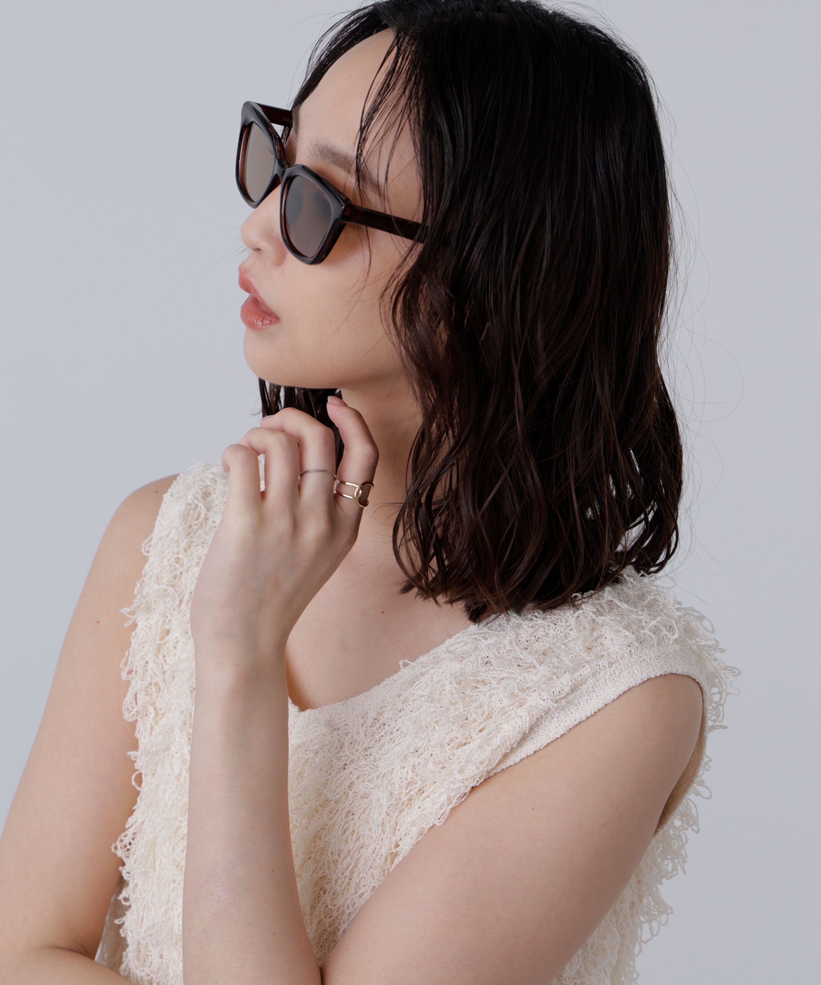  「スクエアサングラス」|ハンカチ|