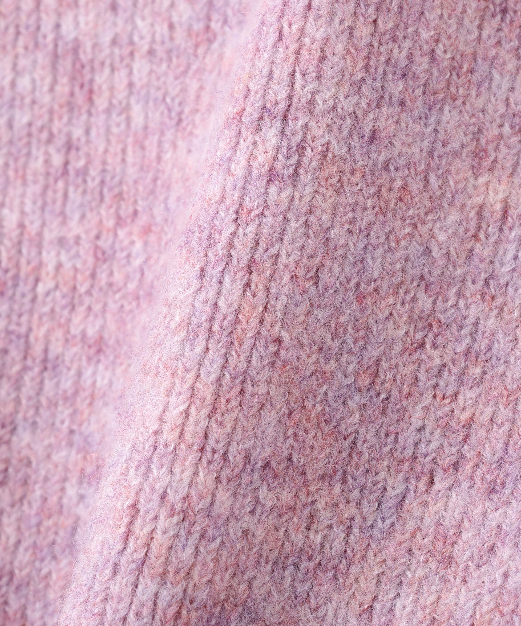  「杢ストレッチ総針配色ステッチニット」|ニット・セーター|