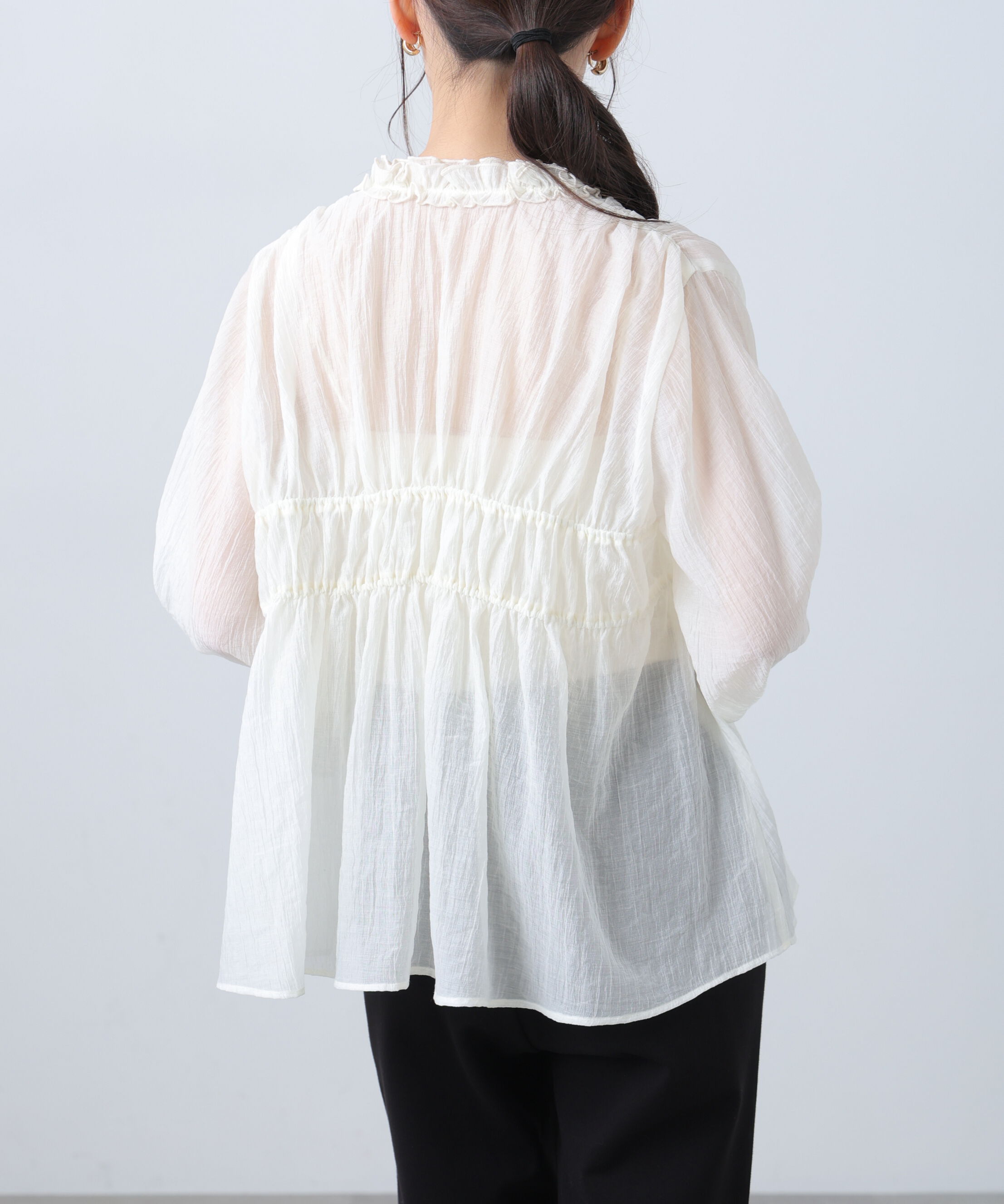  「シャーリングドロストブラウス」|シャツ・ブラウス|
