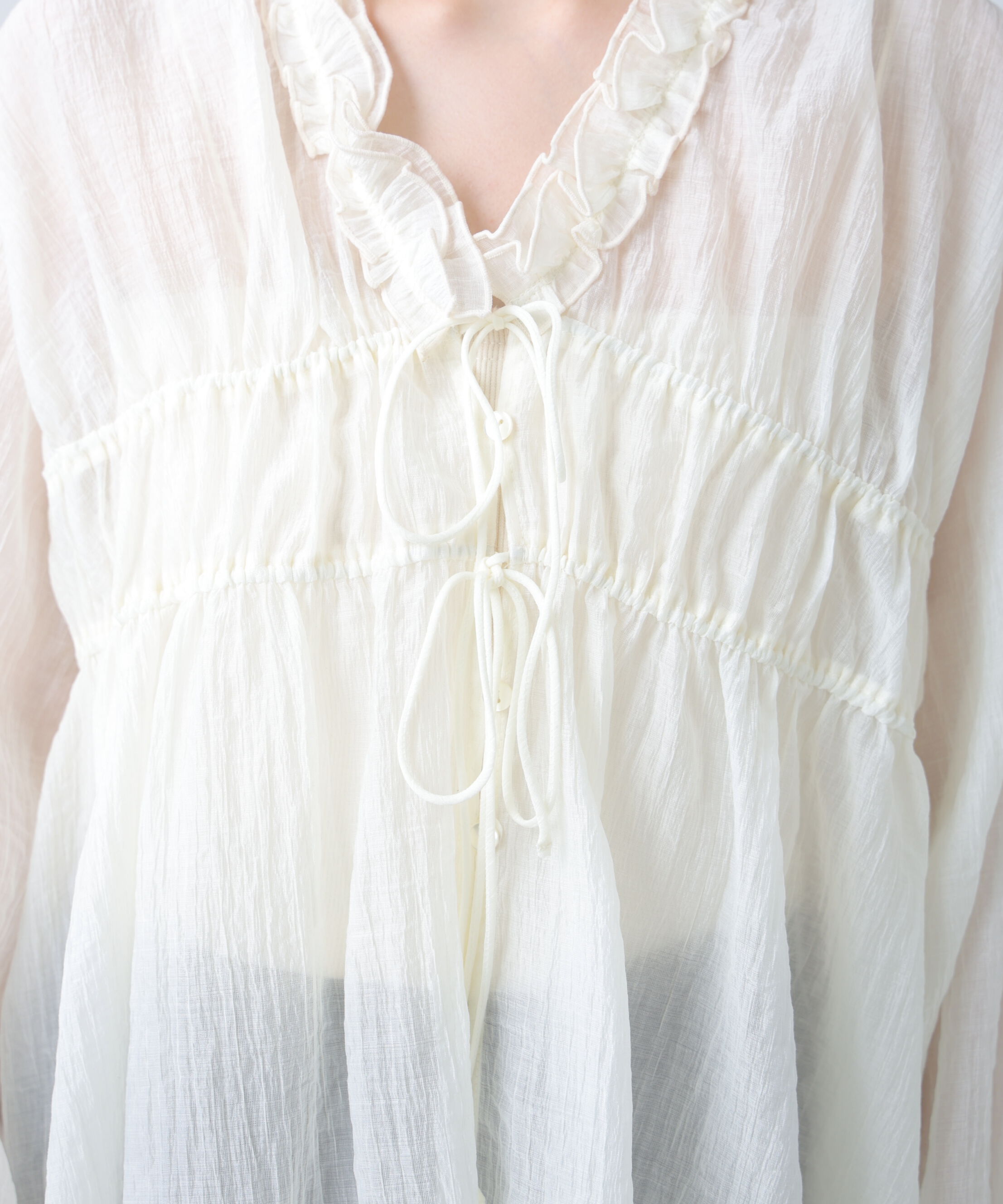  「シャーリングドロストブラウス」|シャツ・ブラウス|