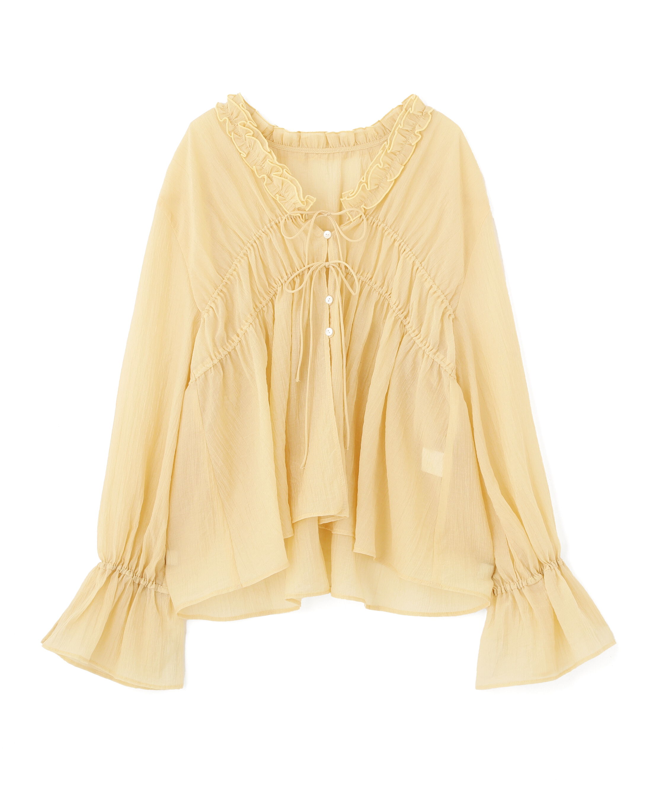  「シャーリングドロストブラウス」|シャツ・ブラウス|