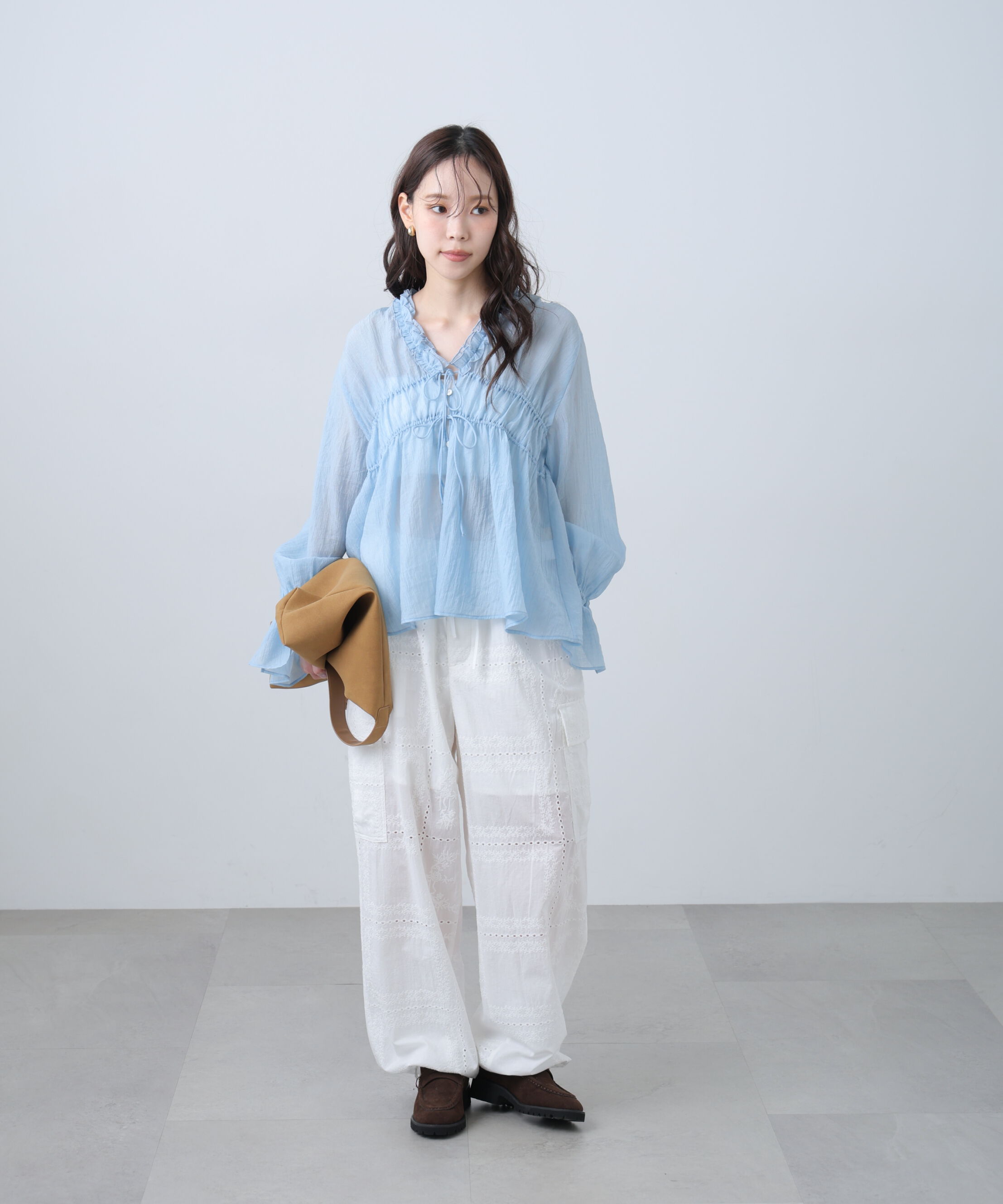  「シャーリングドロストブラウス」|シャツ・ブラウス|