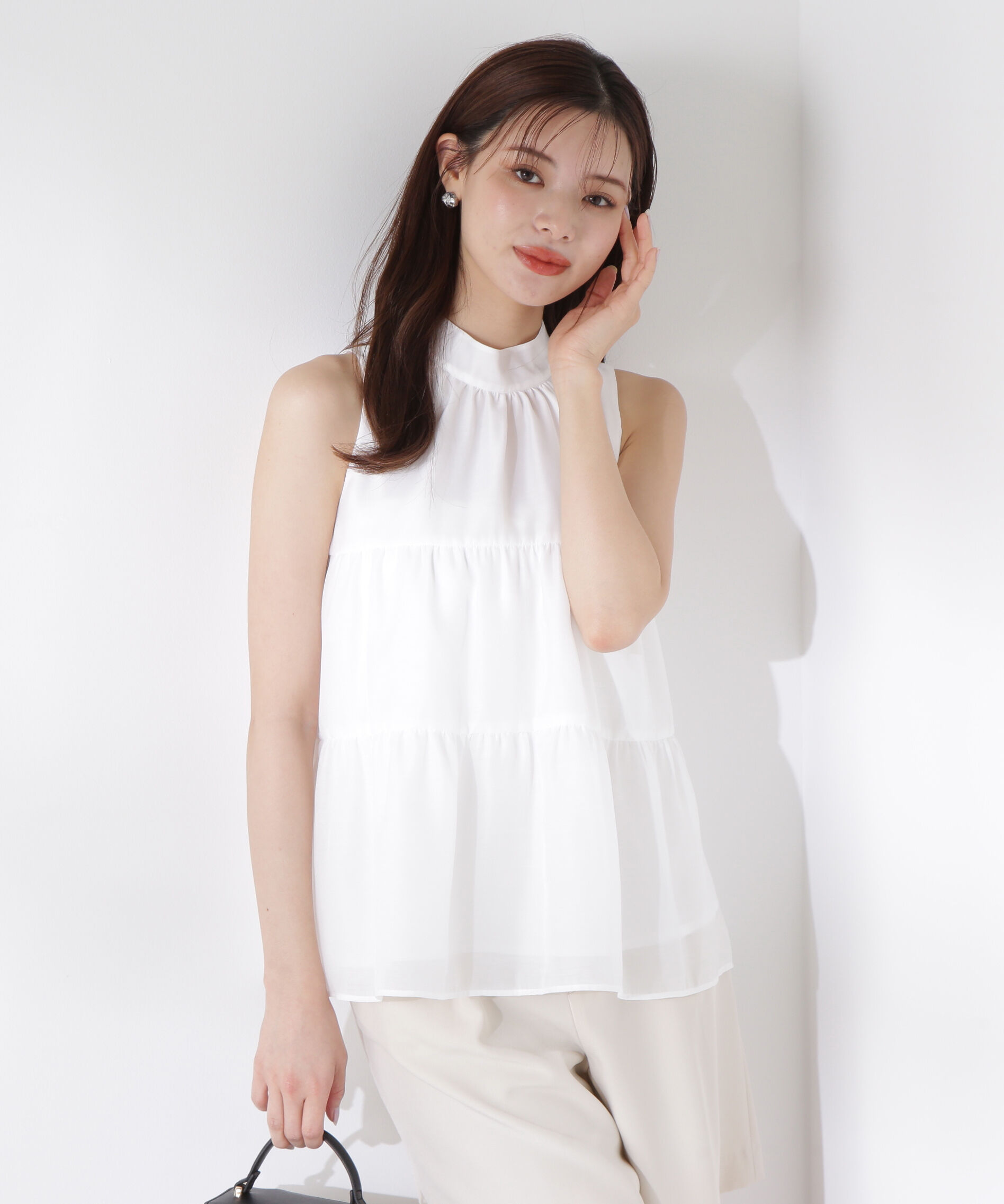 PROPORTION BODY DRESSING「ティアードボウタイブラウス」|シャツ・ブラウス|ホワイト