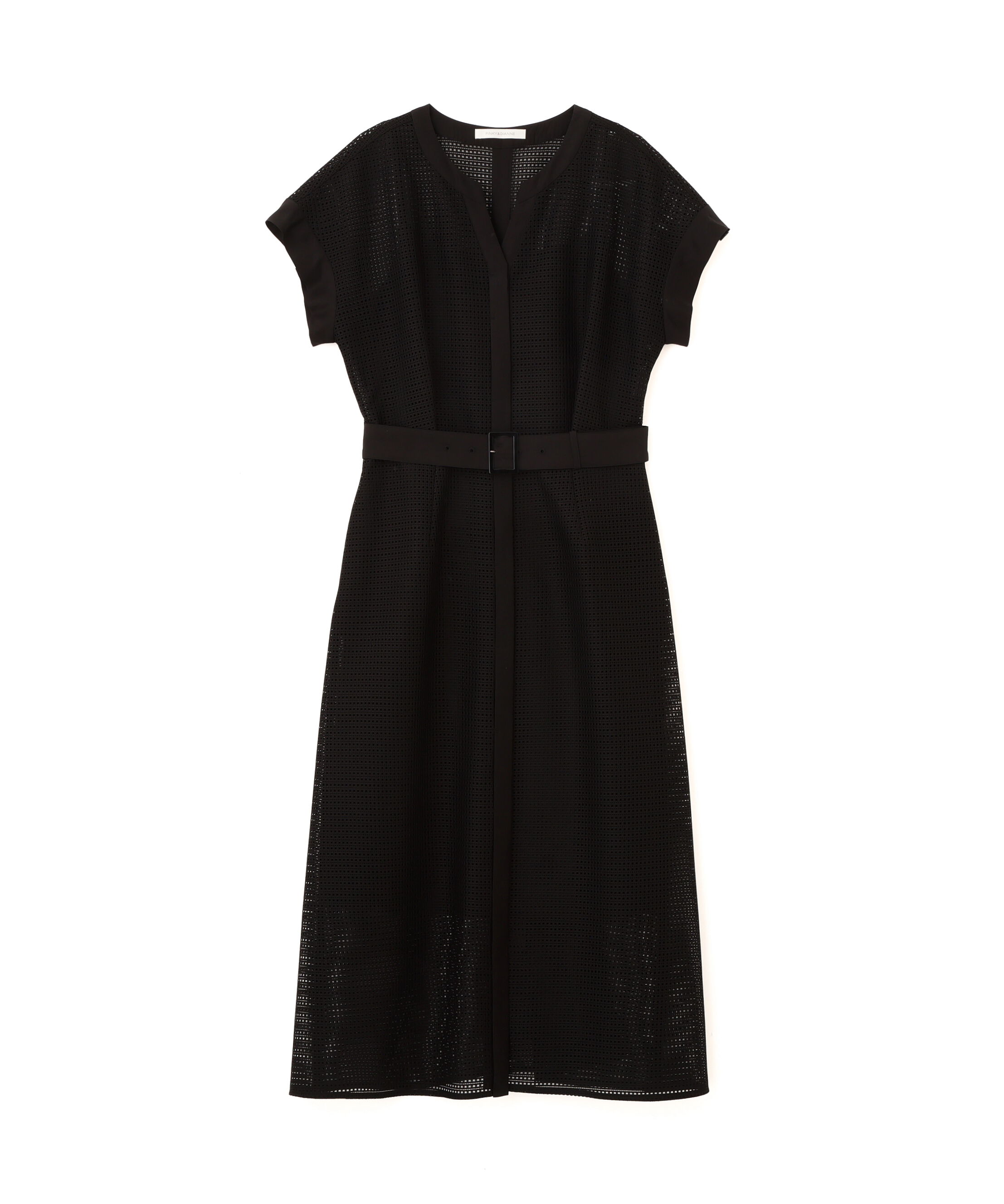  「［美香さん着用］メッシュッレースコンビワンピース」|ワンピース|