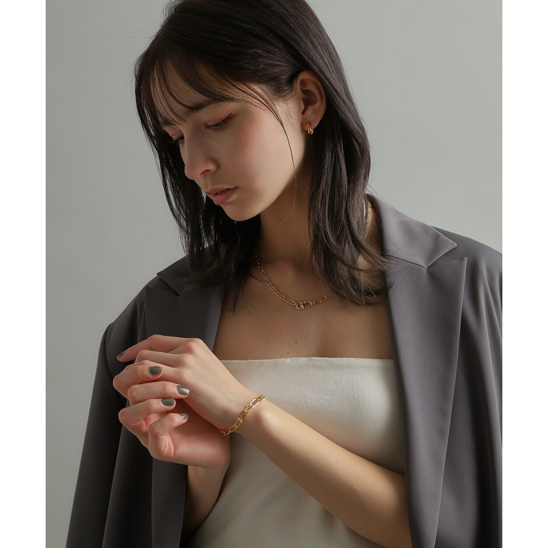 COCOSHNIK ONKITSCH「シルバー ロックモチーフネックレス GP」|ネックレス|