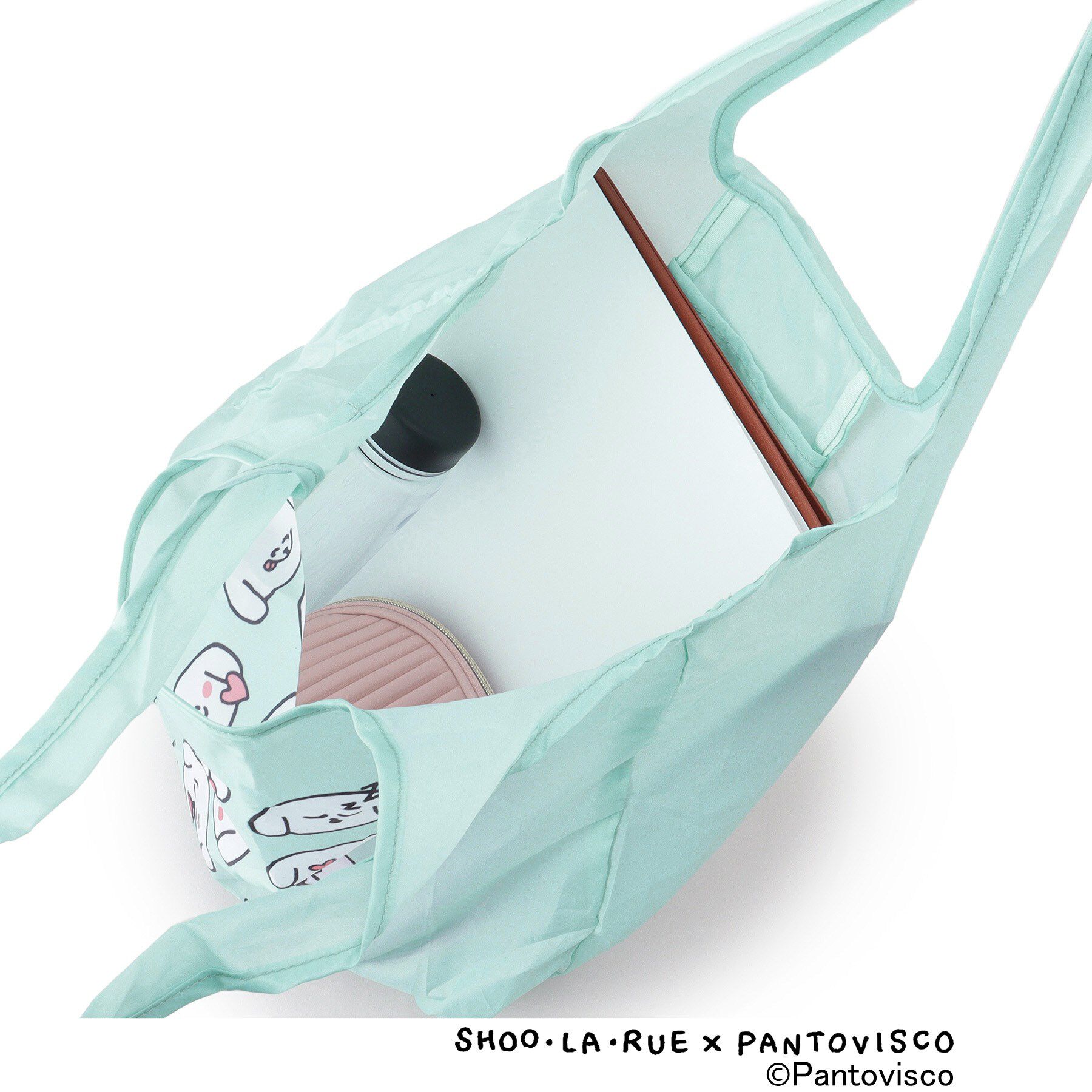 SHOO･LA･RUE「【パントビスコ／ぺろち】しまえるエコバッグ」|エコバッグ|