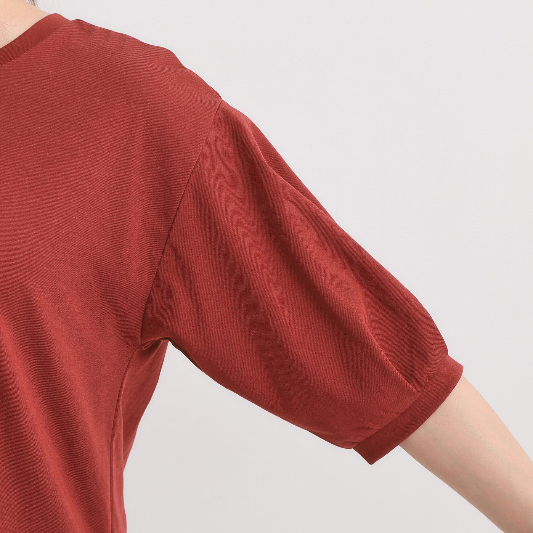 SHOO･LA･RUE「【ひんやり/S-LL】大人の五分袖プリントTシャツ」|Tシャツ・カットソー|