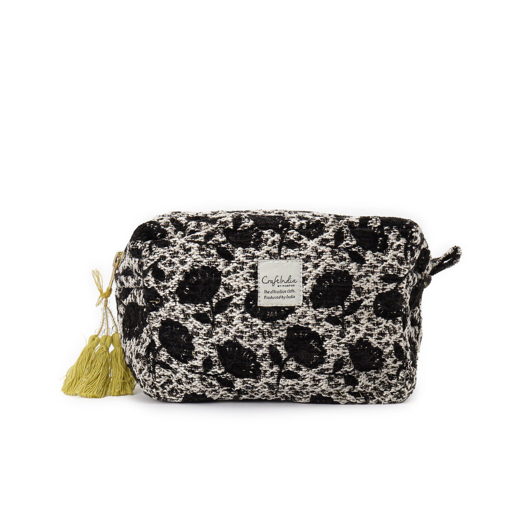 SHOO･LA･RUE「インド製ジャカードマチ付きポーチ」|ポーチ|ライトグレー(411