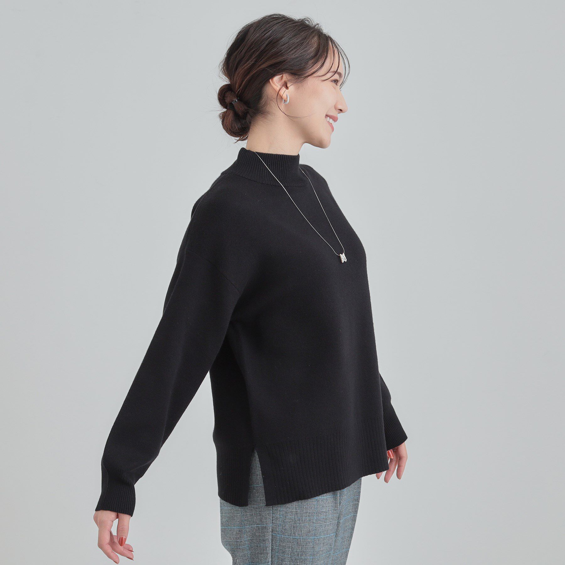 SHOO･LA･RUE「【洗濯機可/S-LL】厚すぎない　ゆったりシンプルもちもちニット」|ニット・セーター|