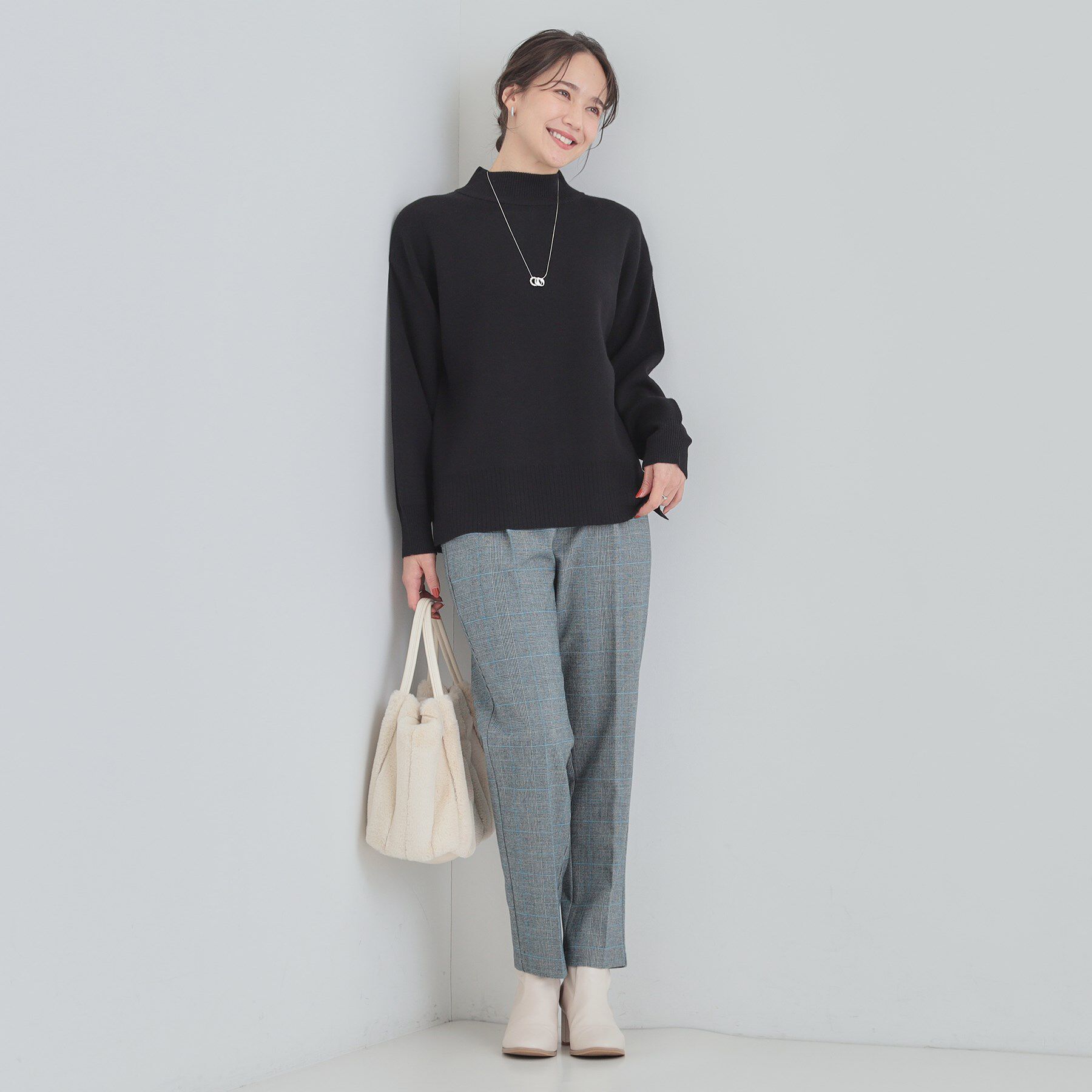 SHOO･LA･RUE「【洗濯機可/S-LL】厚すぎない　ゆったりシンプルもちもちニット」|ニット・セーター|