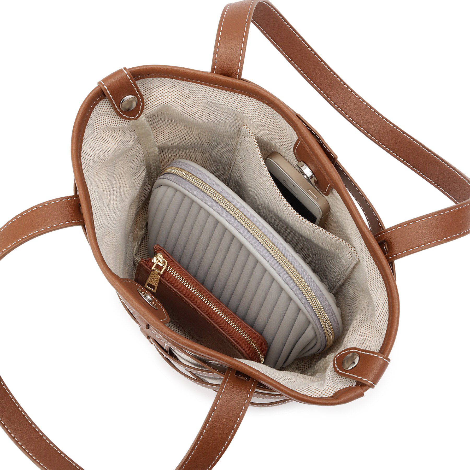 SHOO･LA･RUE「格子レイヤードトートバッグ」|トートバッグ|