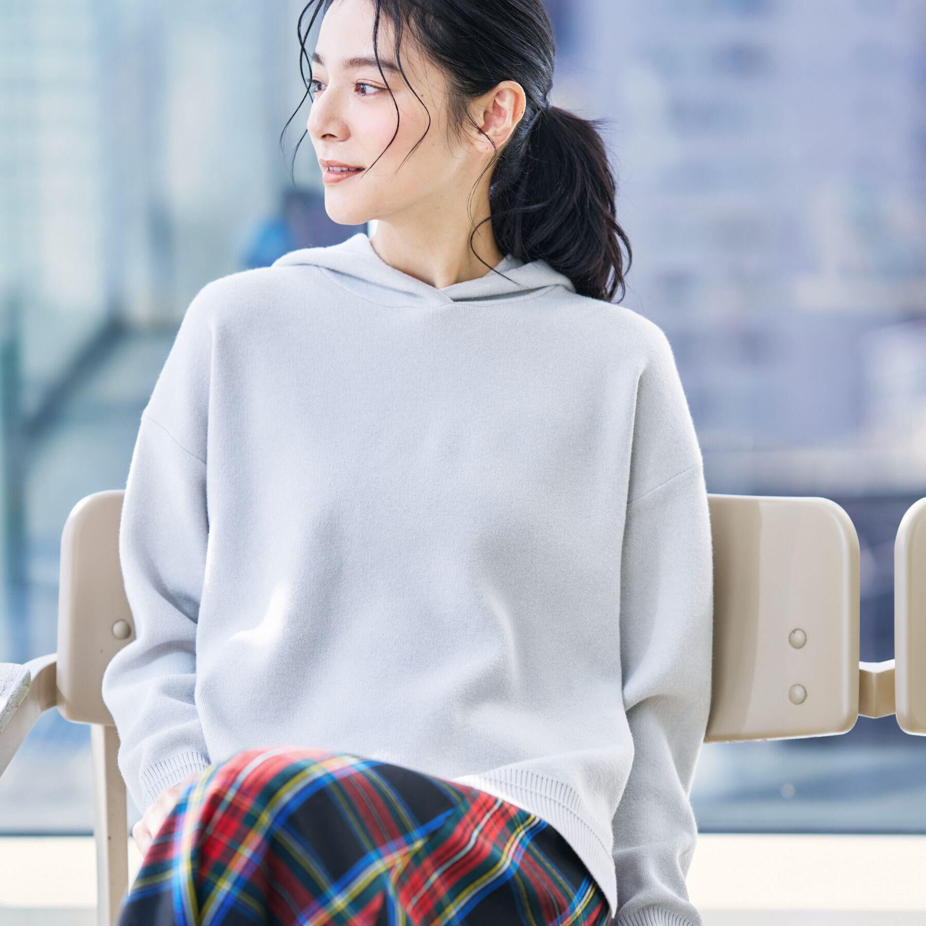 Dessin「【洗える／体型カバー】ちょうどいいニットパーカ」|ニット・セーター|