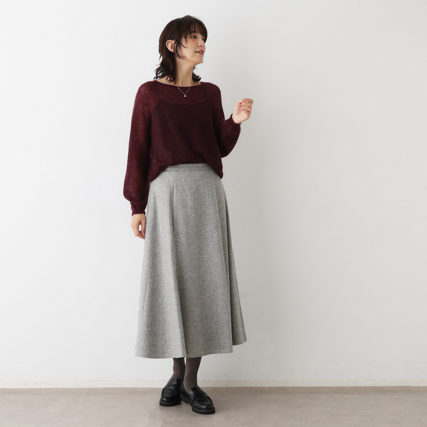 Dessin「【洗える】ツイードフレアスカート」|スカート|