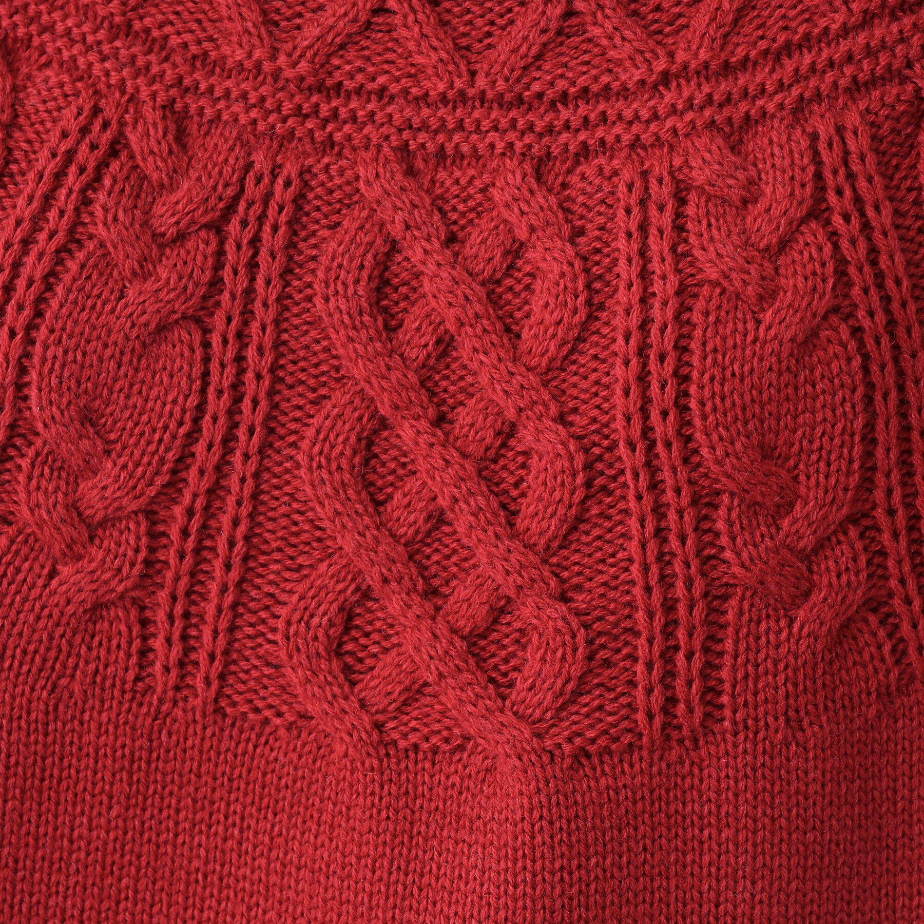 Dessin「【着映え/洗える】求心ケーブル編みハイネックニット」|ニット・セーター|