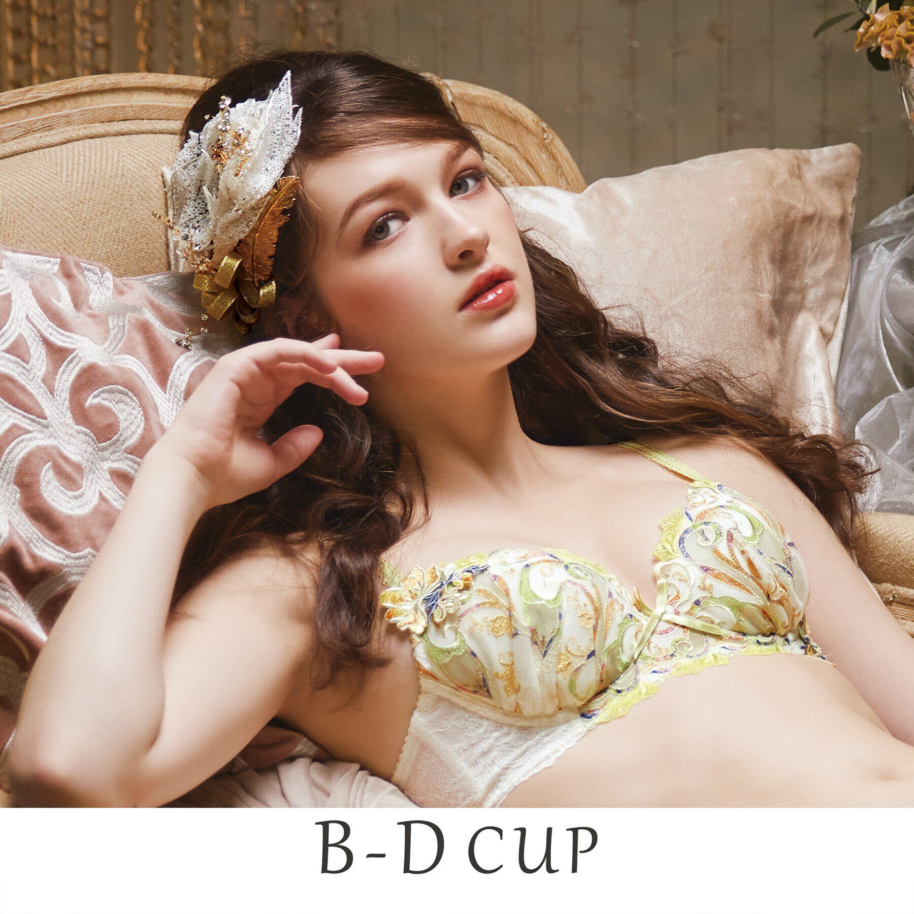 Risa Magli「シトリン ブラジャー」|インナー|ゴールド(007)