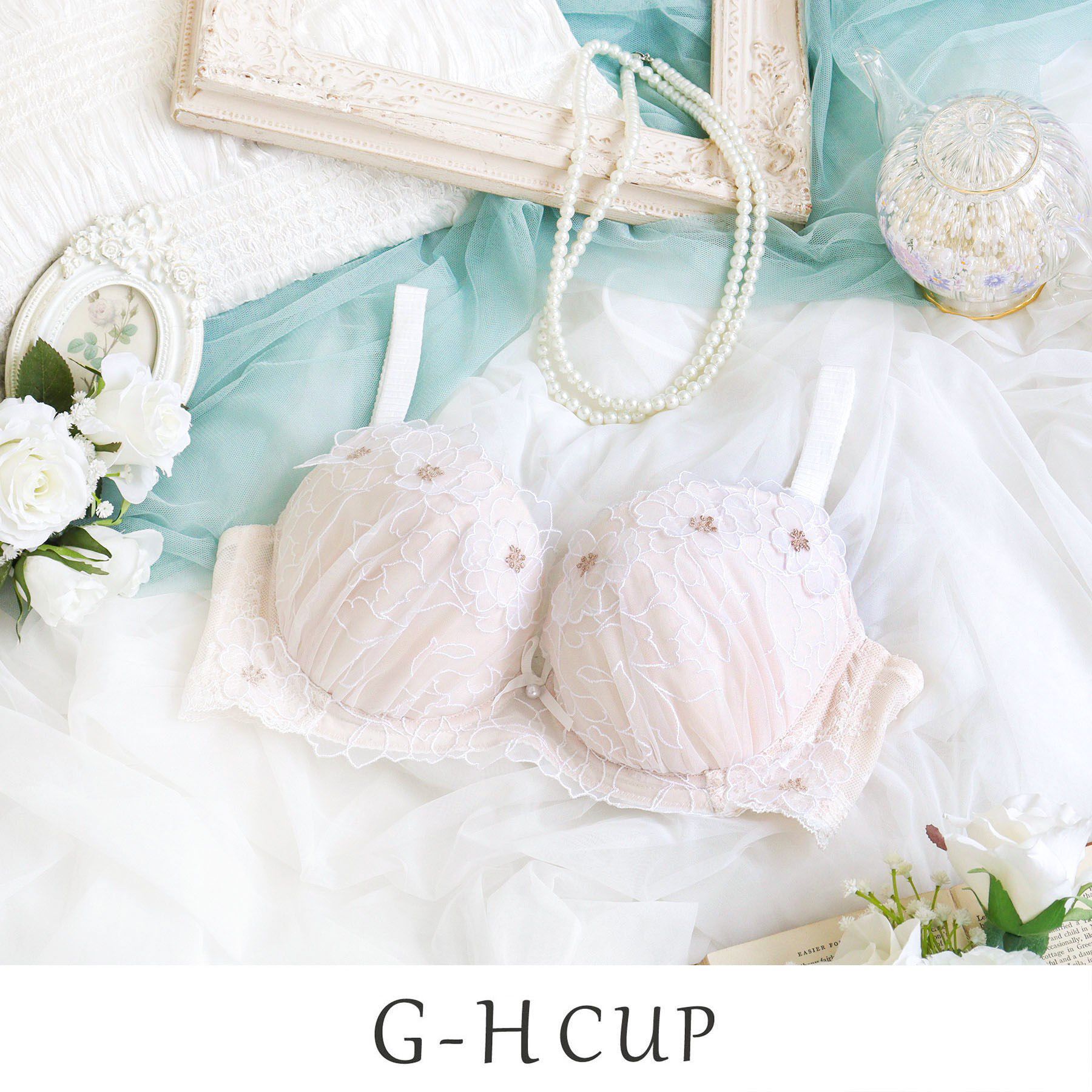 Risa Magli「スティーナ ブラジャー （G-H） ＜N Make Type＞」|インナー|ホワイト(001)