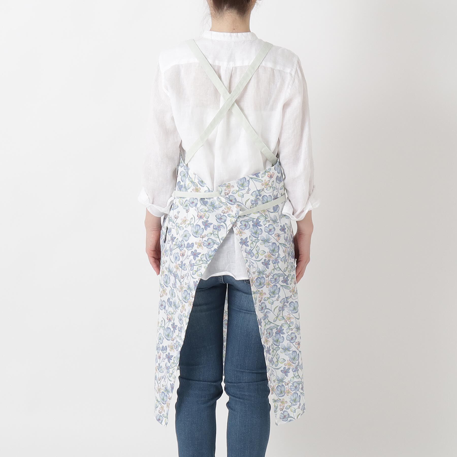 212 KITCHEN STORE「ポピープリントエプロン BL」|食器・キッチングッズ|