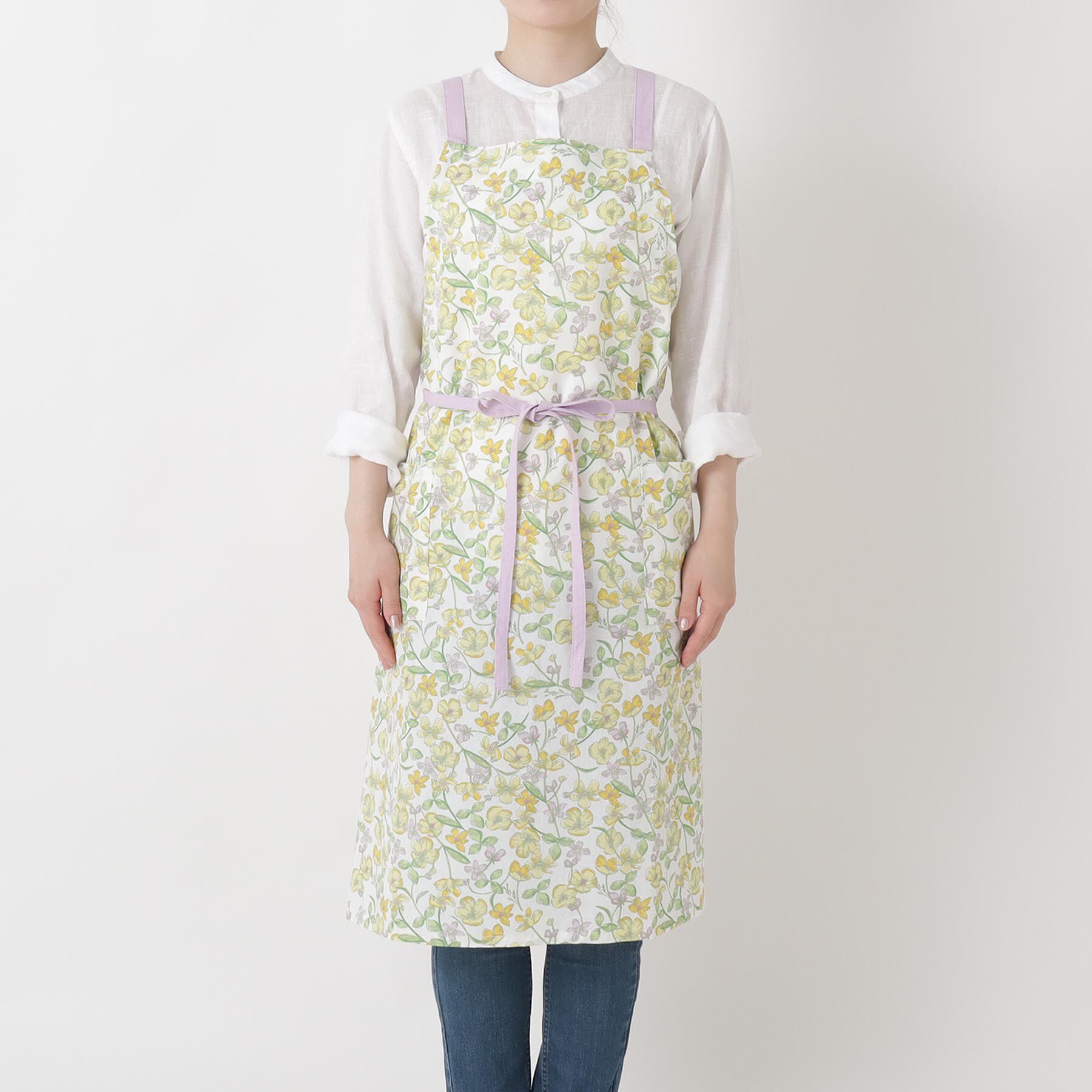 212 KITCHEN STORE「ポピープリントエプロン YE」|食器・キッチングッズ|