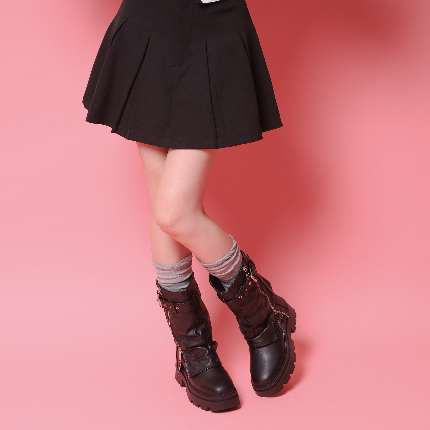 csT&P「ベルト付きカバーブーツ」|ショートブーツ|