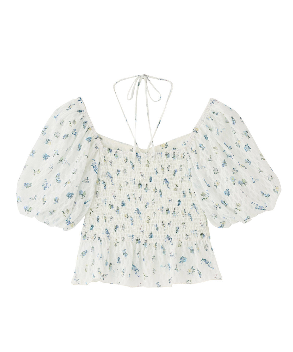 COCO DEAL「フラワープリントギャザーブラウス」|シャツ・ブラウス|