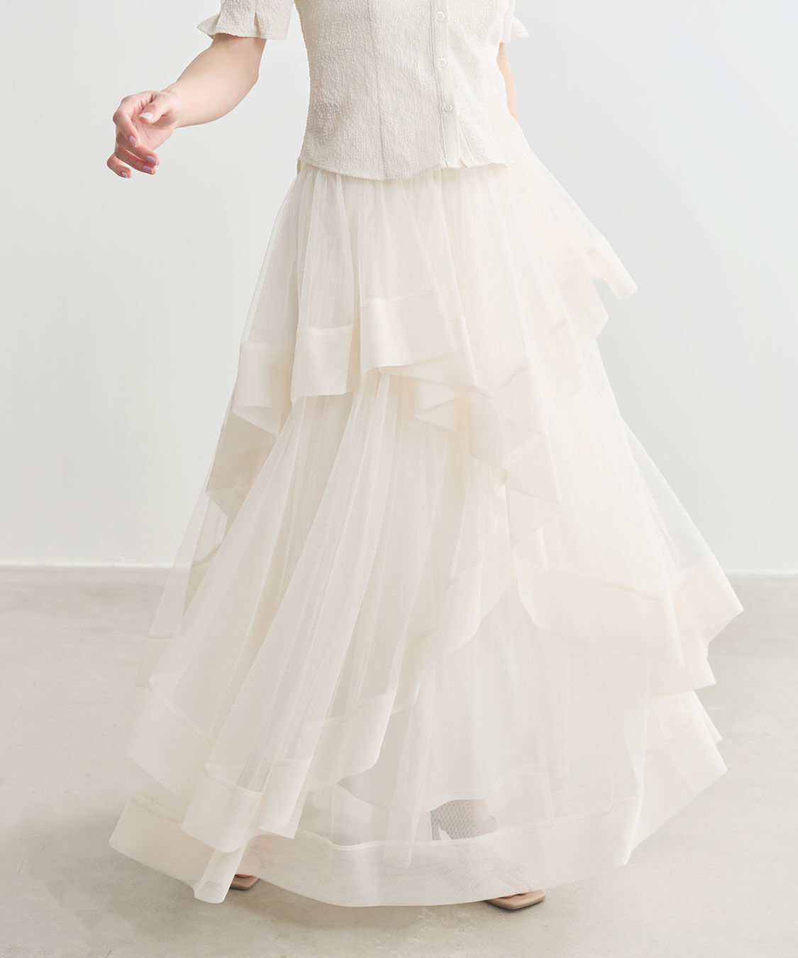 COCO DEAL「サークルフレアチュールスカート」|スカート|