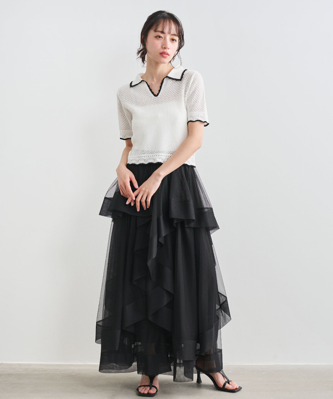 COCO DEAL「サークルフレアチュールスカート」|スカート|