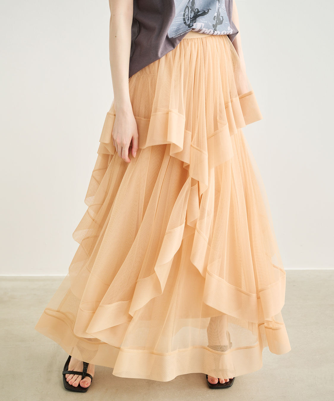 COCO DEAL「サークルフレアチュールスカート」|スカート|