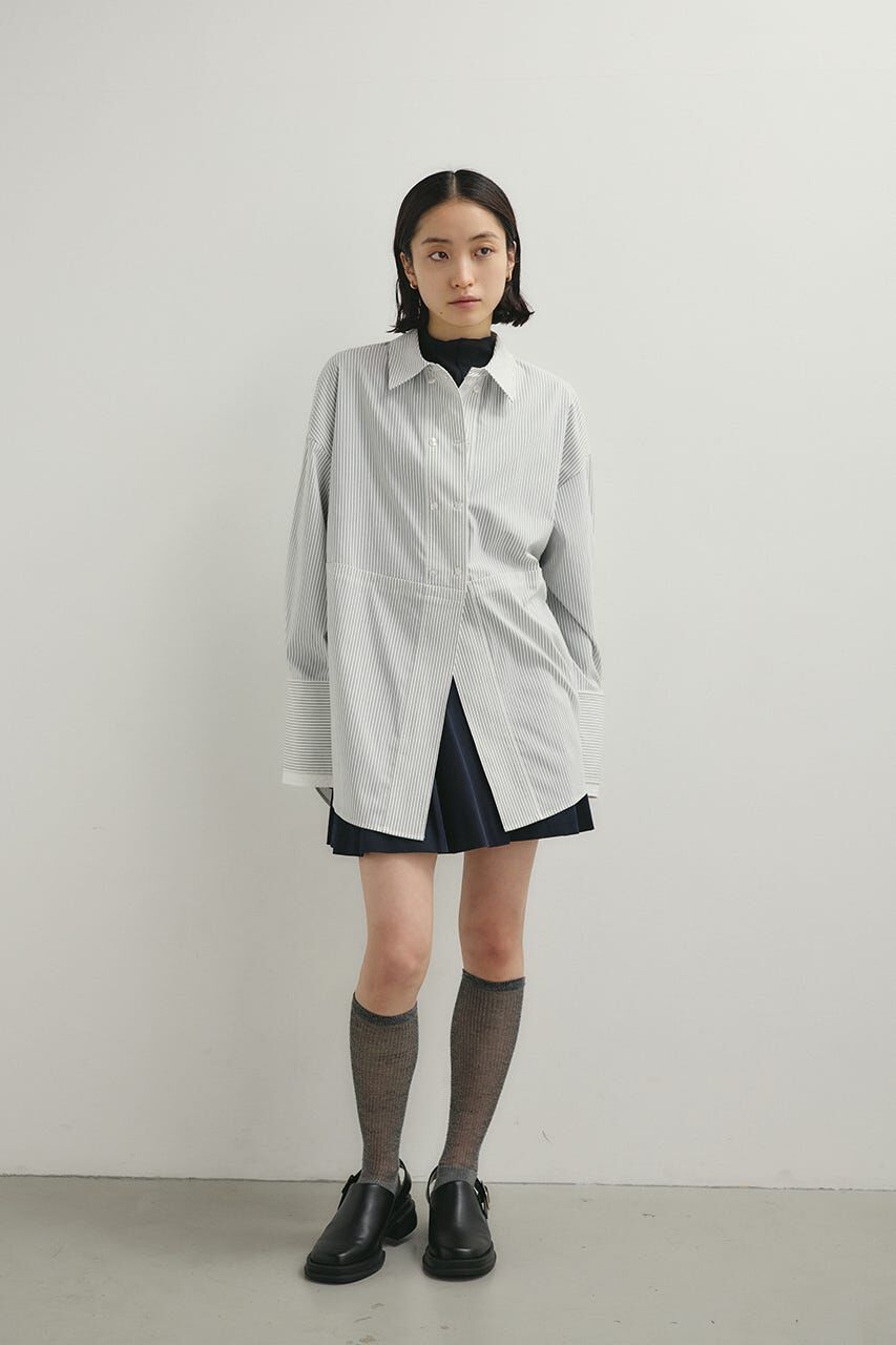 STYLEMIXER「カッティングレイヤードカフスシャツ」|シャツ・ブラウス|柄WHT5