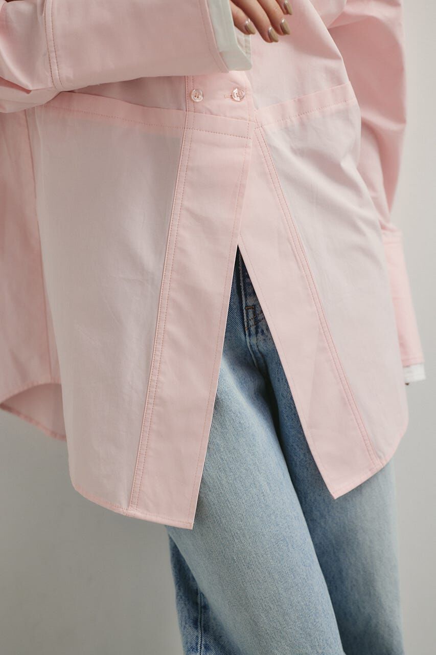 STYLEMIXER「カッティングレイヤードカフスシャツ」|シャツ・ブラウス|