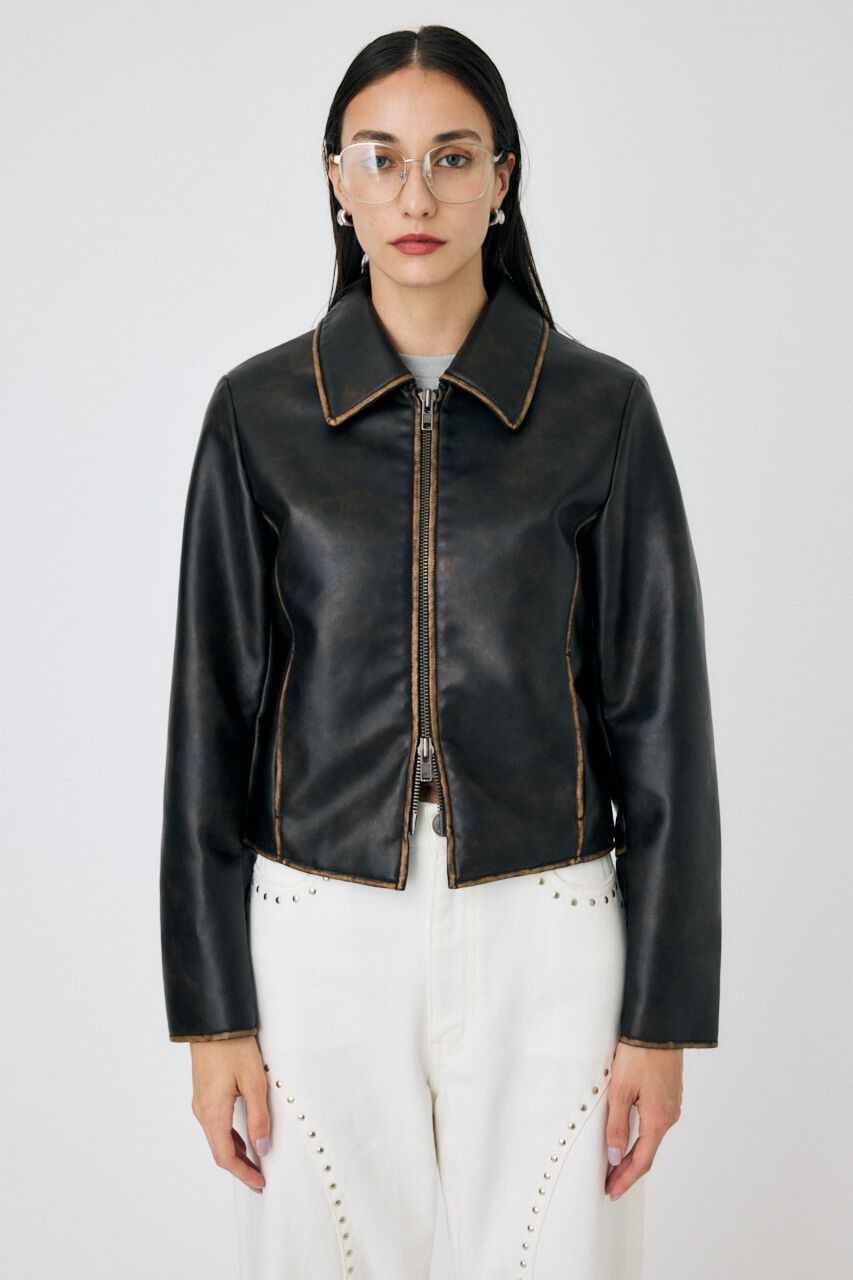MOUSSY「FAUX LEATHER MINIMAL ジャケット」|その他|