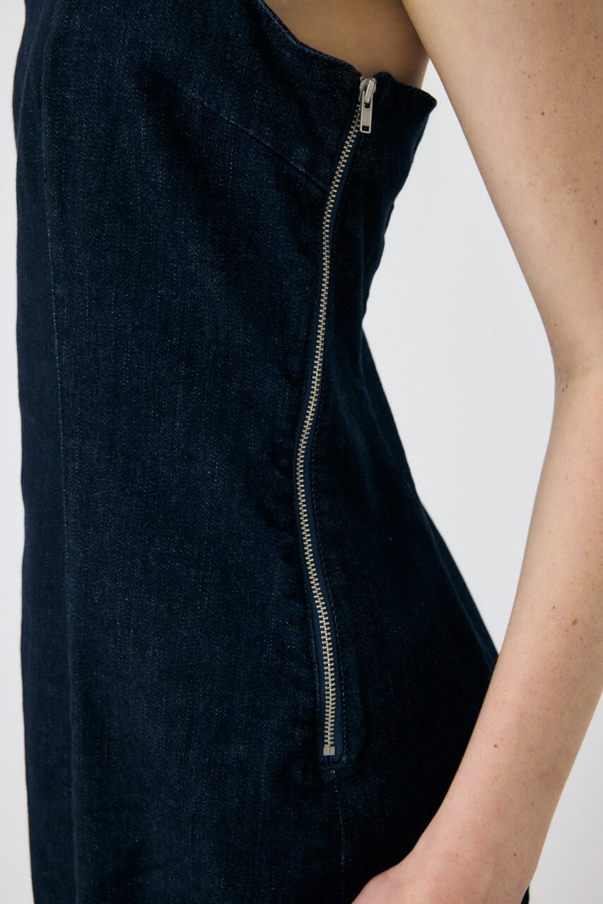 MOUSSY「HALTER STRAP デニムドレス」|ワンピース|
