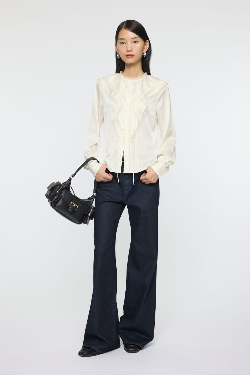 MOUSSY「DRAPE COLLAR ブラウス」|シャツ・ブラウス|