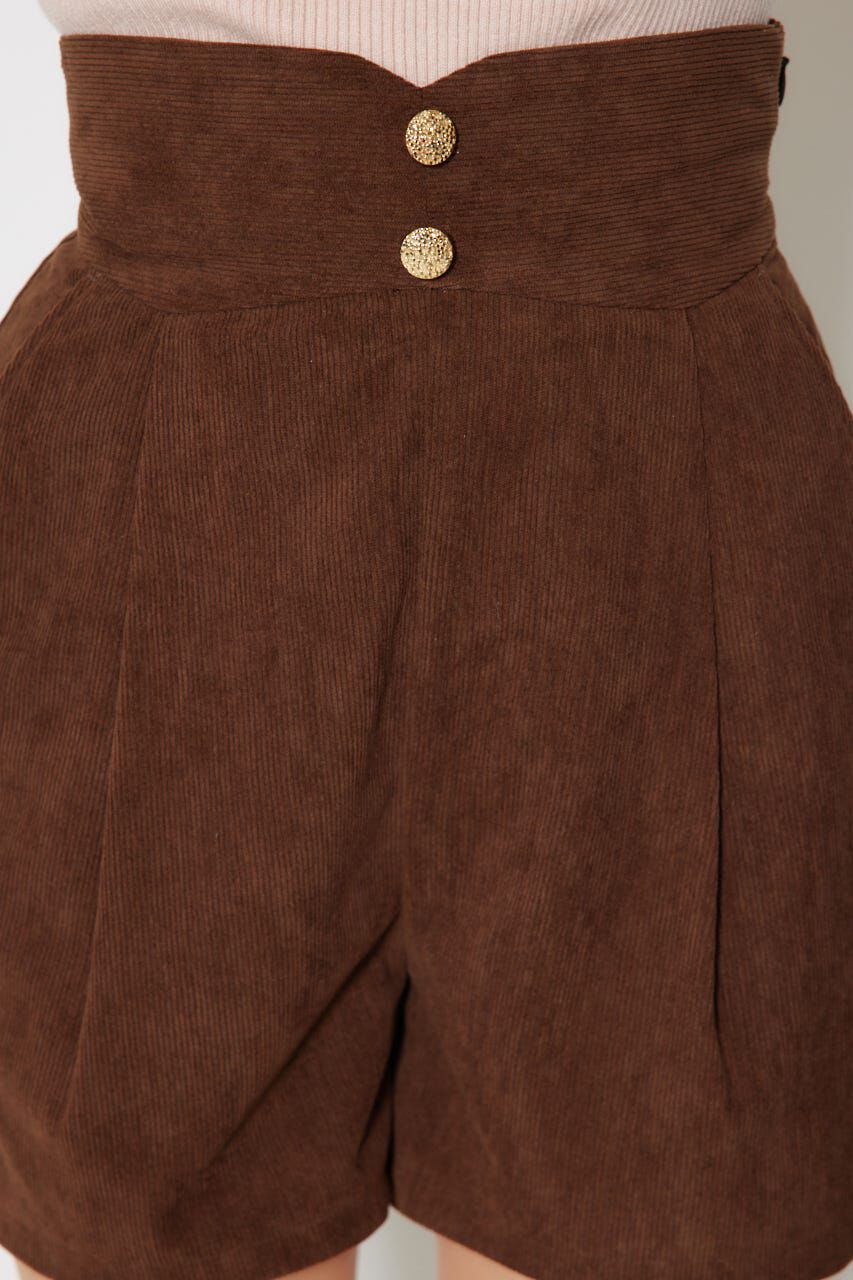 rienda「デザインウエストコーデュロイショートパンツ」|その他|