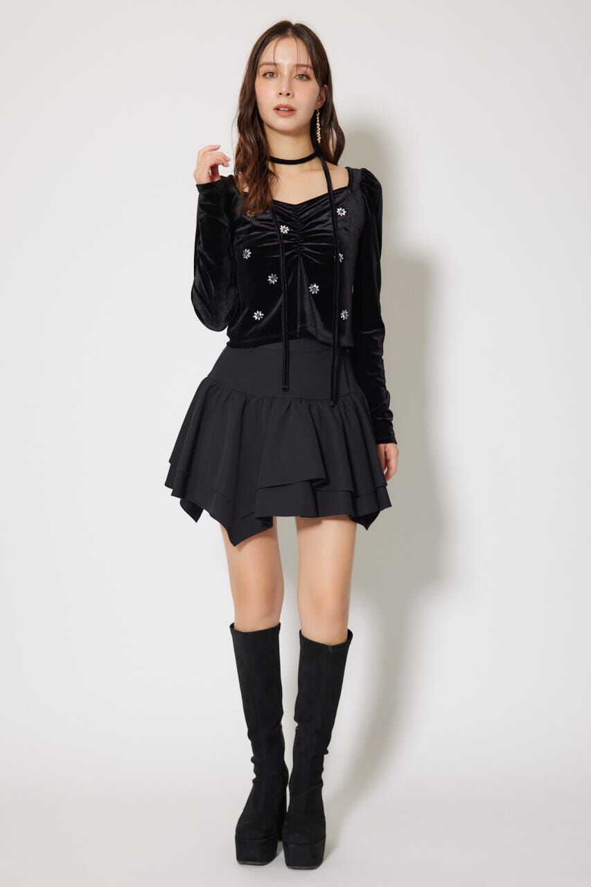 rienda「2WAYアシンメトリージャストウエストスカート」|スカート|