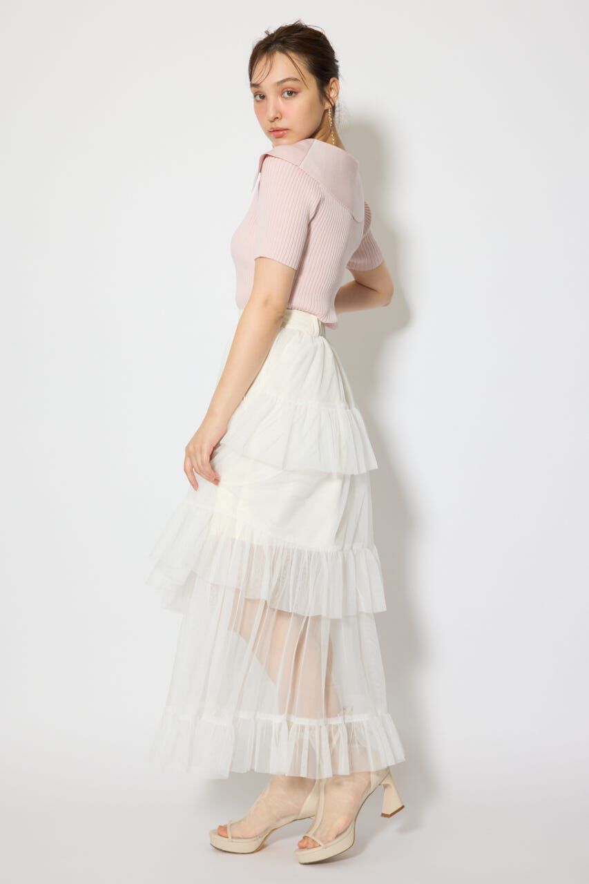 rienda「BIGカラーニットトップス」|ニット・セーター|