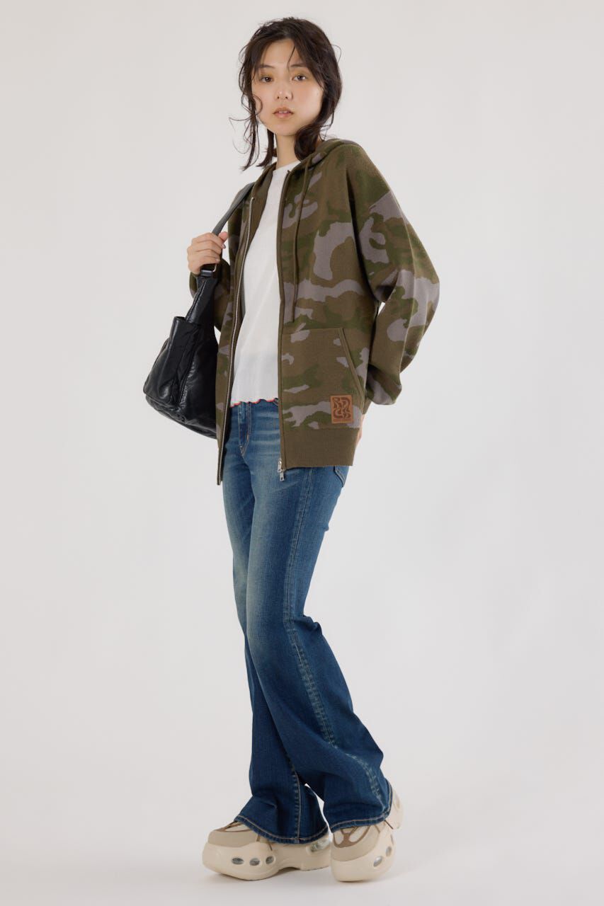 RODEO CROWNS「ジャガードニットジップパーカー」|パーカー|