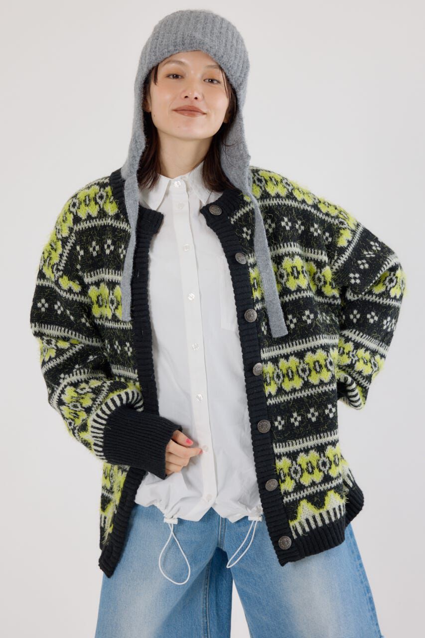 RODEO CROWNS「NEON NORDICニットカーディガン」|カーディガン|柄BLK5