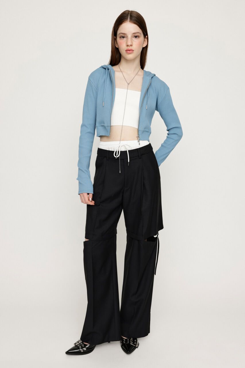 SLY「CROPPED HOODIE FLARE SK 2P」|ワンピース|