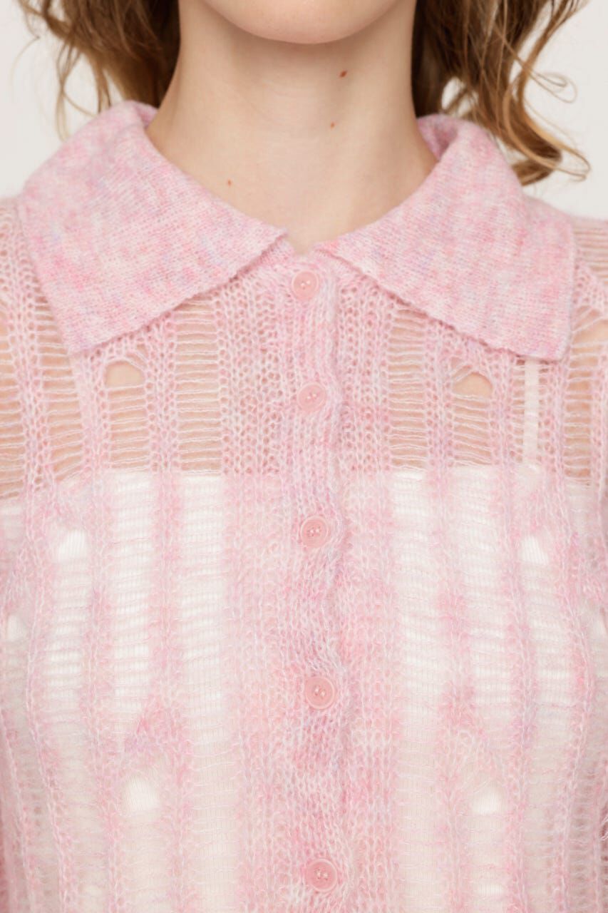 SLY「DAMAGE KNIT カーディガン」|カーディガン|