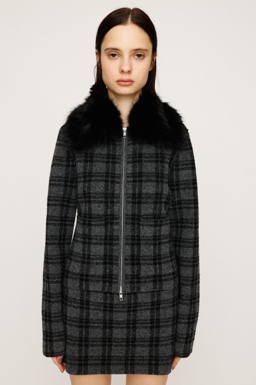 SLY「F／FUR COLLAR KNIT トップス」|その他|