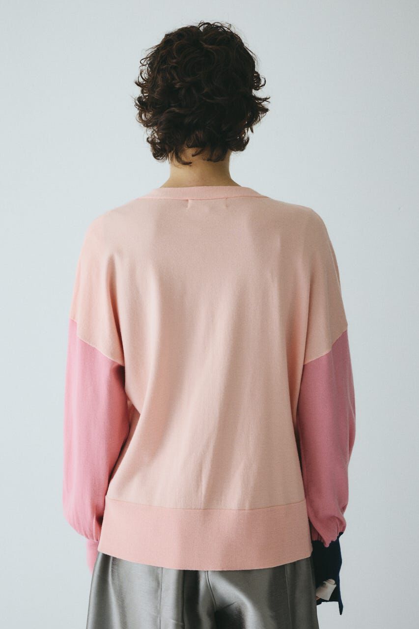 HeRIN.CYE「Bicolor knit cardigan」|カーディガン|