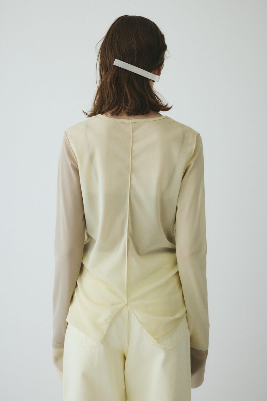 HeRIN.CYE「Bi color mesh inner tops」|Tシャツ・カットソー|