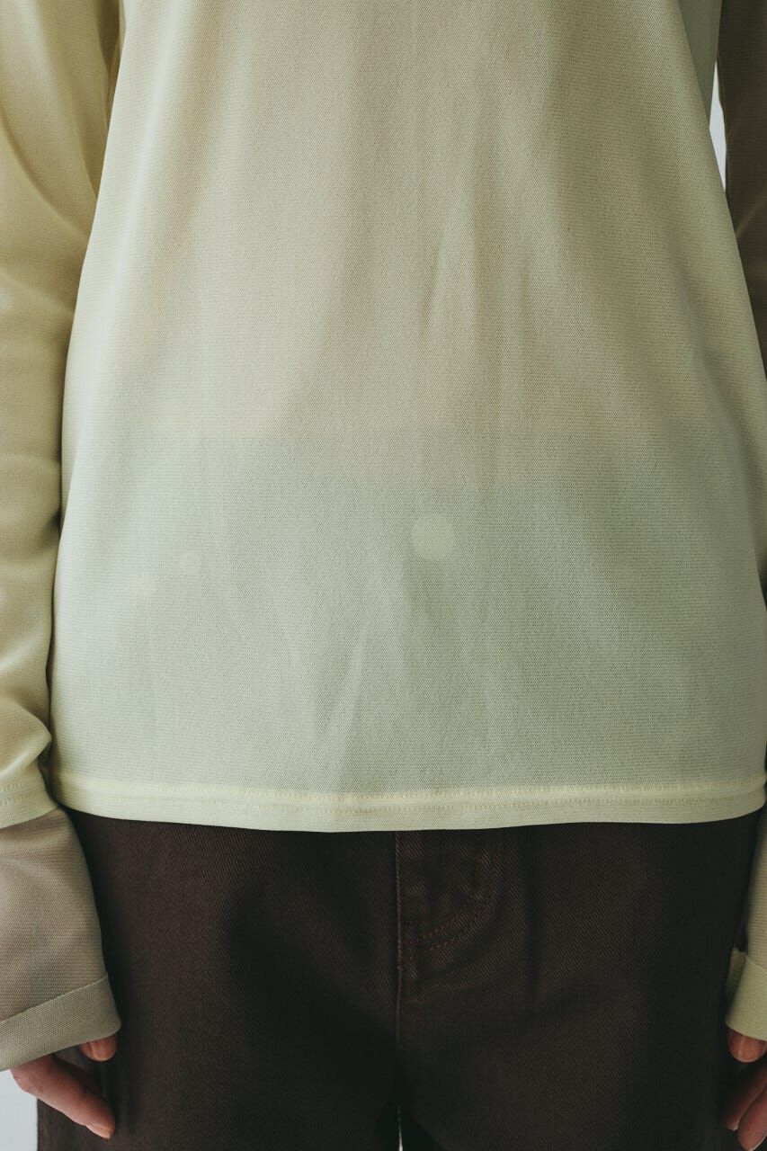 HeRIN.CYE「Bi color mesh inner tops」|Tシャツ・カットソー|