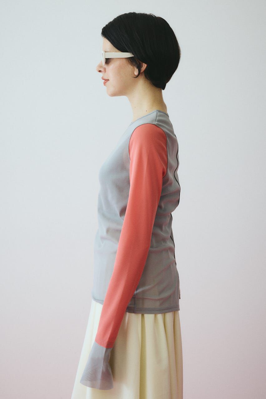 HeRIN.CYE「Bi color mesh inner tops」|Tシャツ・カットソー|
