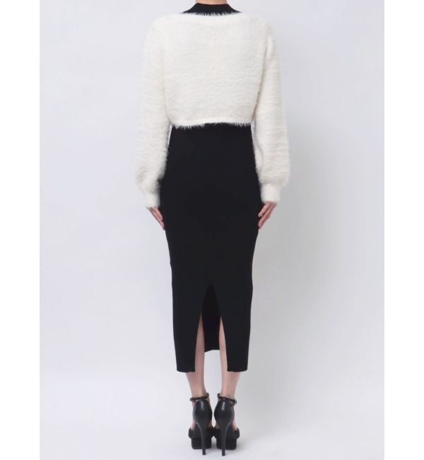 RESEXXY「シャギーレイヤードリブニットワンピース」|ワンピース|