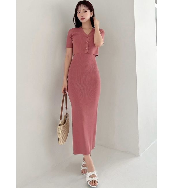 RESEXXY「五分袖ショートカーディガン【セットアップ着用可能】」|カーディガン|