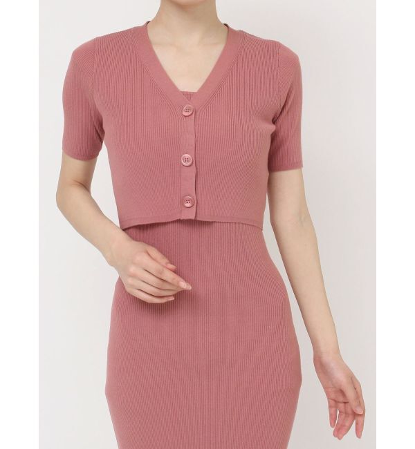 RESEXXY「五分袖ショートカーディガン【セットアップ着用可能】」|カーディガン|
