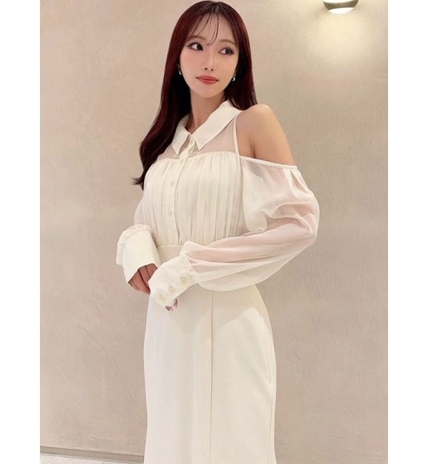 RESEXXY「シアースリーブシャツマーメイドワンピース」|ワンピース|