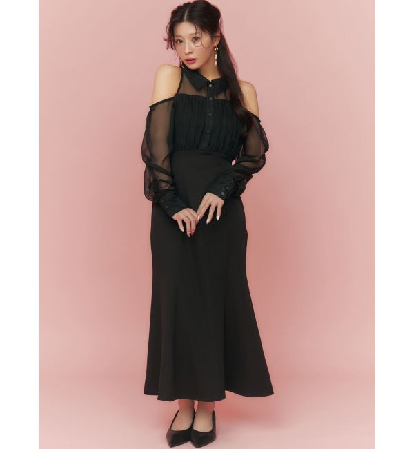 RESEXXY「シアースリーブシャツマーメイドワンピース」|ワンピース|