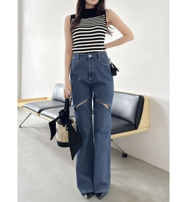 dazzlin「コンパクトノースリニットトップス」|ニット・セーター|